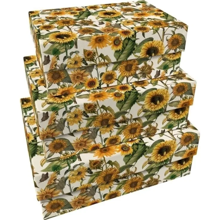 Dekorative Boxen Sonnenblumen 3pcs