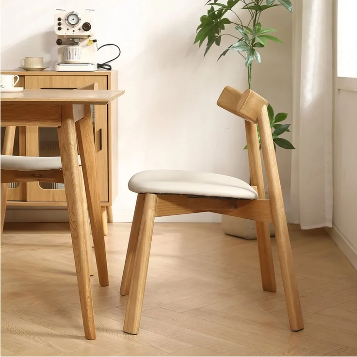 LIM HOME Esszimmerstuhl Massivholz Skovik (Packung, 1 St), Gestell aus massivem Eschenholz, gebürstete Oberfläche – Bild 2