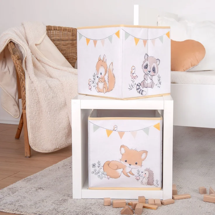 Herding Aufbewahrungsbox Storage-Box für Baby Kind Waldfreunde 30x30x30 cm – Bild 3