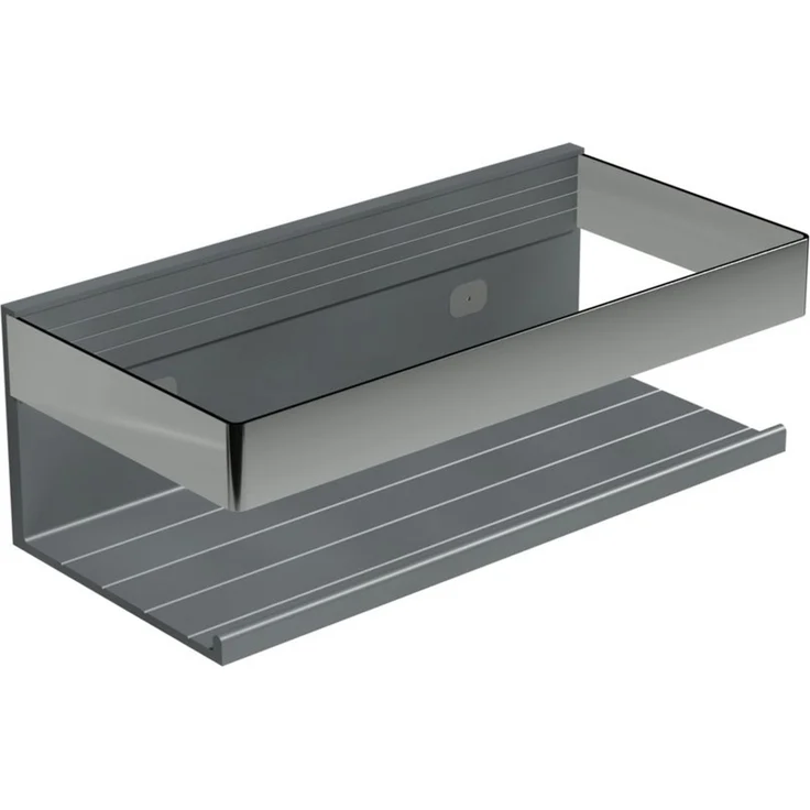 Bernstein Duschkorb DK319 (Badregal / Duschkorb / Duschregal / Ablage für die Dusche / Duschabstellfläche / mit Ablaufschlitz und Duschabzieher / mit Abzieher / Korb, Breite 22 cm / Edelstahl), Farbe wählbar / hochwertig / modernes Design / einfache Mo... – Bild 5