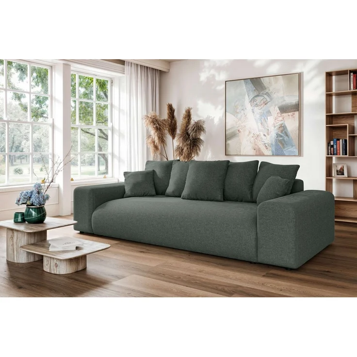 Home affaire Big-Sofa LAKESIDE 3-Sitzer Schlafsofa mit Bettkasten, Breite 256,5 cm, Liegefläche 168,5x195 cm, hoher Sitzkomfort, Maße B/T/H: 256/122/82cm – Bild 5