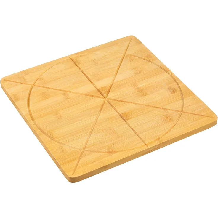 KESPER 58467 Pizza Schneidebrett 33 x 33 x 1,6 cm aus Bambus