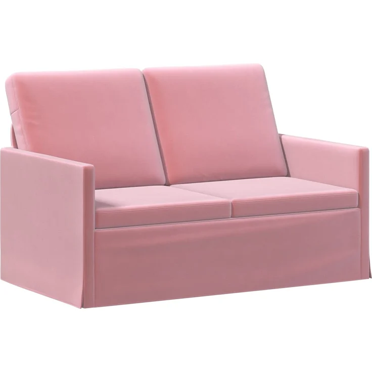 vidaXL 2-Sitzer Sofa Rosa 130 x 81 x 82 cm Samt (V) 42041058 – Bild 1