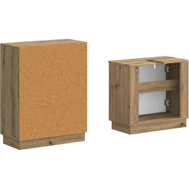 vidaXL 2-teiliges Badezimmer Schrank Set HOORN Artisan-Eiche 3417638 – Bild 5