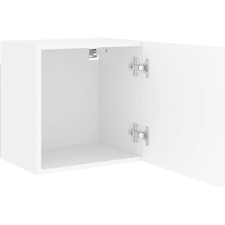 2 pcs TV-Wandschrank, TV Hängeboard Hängeschrank Weiß 40,5x30x40 cm Holzwerkstoff – Bild 7