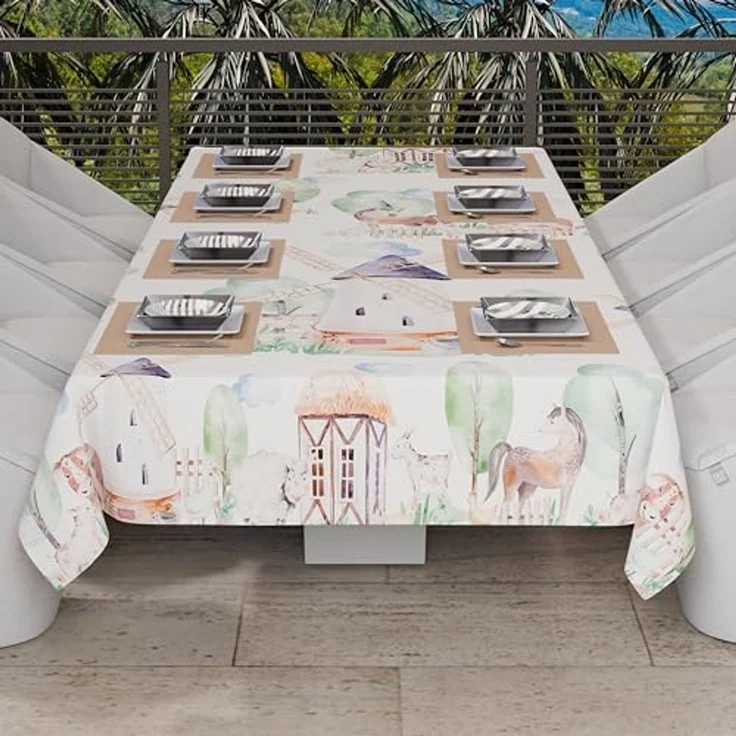 PETTI Artigiani Italiani - Sofaüberwurf aus Mikrofaser, 180x270 cm, Fantasia Party 02 | Mehrzweck-Überwurf für Sofas, Tagesdecke und Tischdecken | Schutzüberwurf waschbar – Bild 6