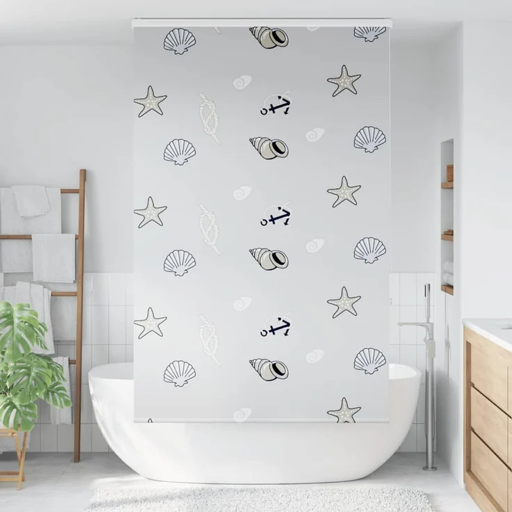 vidaXL Duschrollo mit Kassette 140x240 cm Stoffbreite 136 cm 4015016 – Bild 2