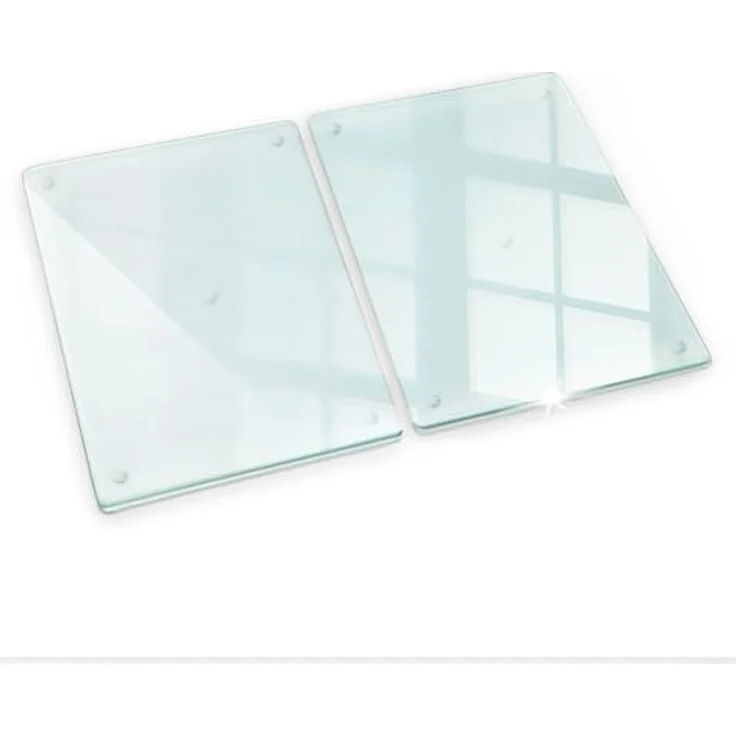 Tulup Schneidebrett Transparent Küchenbrett Servierbretter, (2-St), Gummifüße – Bild 2