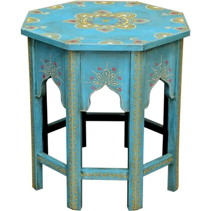 Orientalischer Beistelltisch Saada Blau M