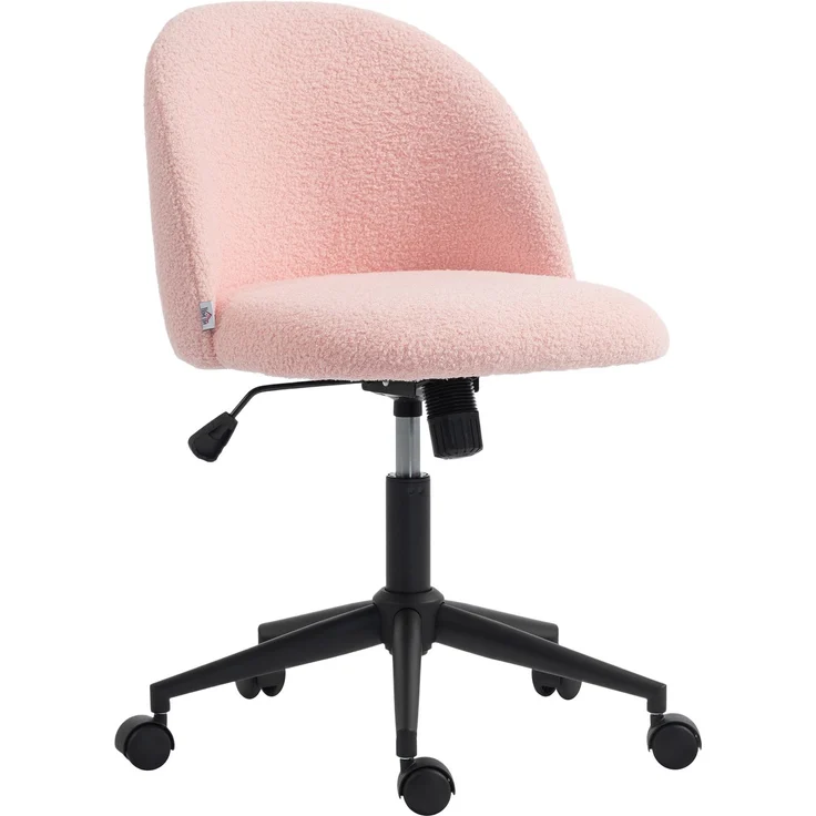 MELAYR, Schreibtischstuhl, Höhenverstellbarer Drehstuhl, Bis 120 Kg, Rosa, 59 x 52 x 84.5 cm, Pink – Bild 2