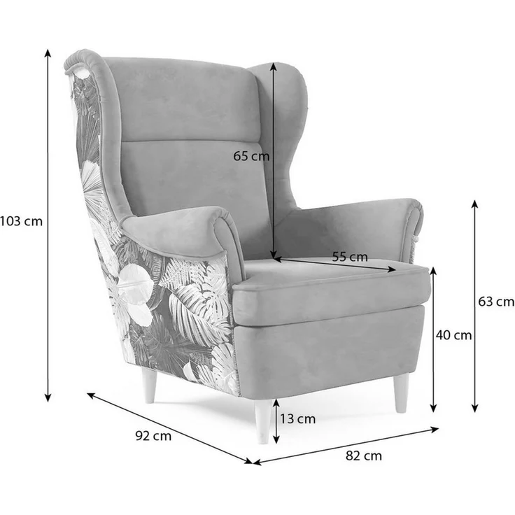Beautysofa Ohrensessel Havana im skandinavischen Stil (hoher Rückenlehne & modernem Design), 4 trendige Farben zur Auswahl – Bild 2