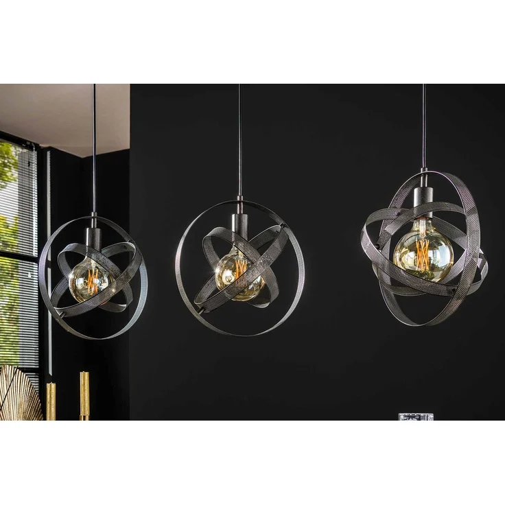 KAWOLA Hängeleuchte DILLY Hängelampe 3-flammig Metall schwarz 150 x 33 x 115 cm – Bild 2