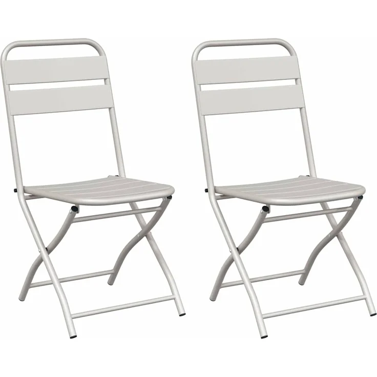 vidaXL Gartenklappstuhl 2 pcs Beige 42 x 52 x 82 cm 42002941 – Bild 1