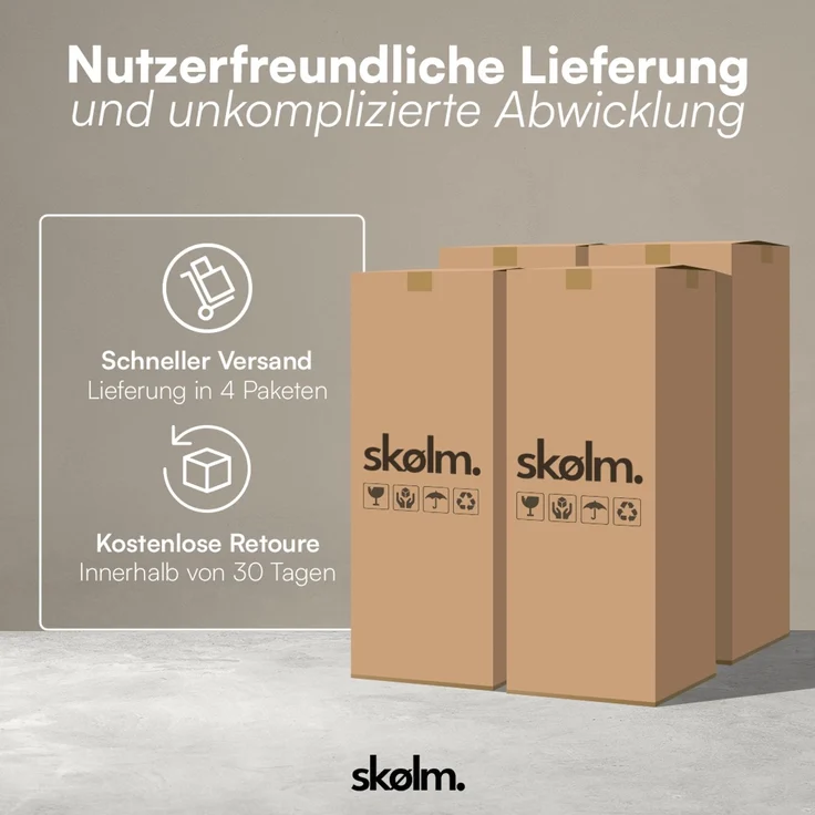 skølm 'Vanaheim' Sofa 3 Sitzer mit Hocker & 2 Kissen, Cloud Sofa dunkelgrün, Chenille-Stoff, Vollschaumcouch mit Federkern und Vakuum-Kompression, kein Aufbau erforderlich – Bild 10
