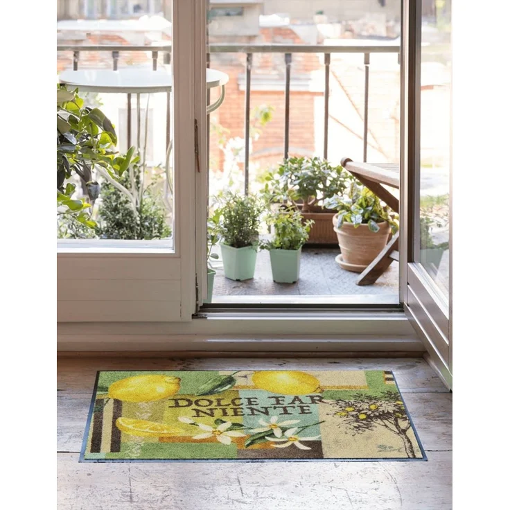 Salonloewe Fußmatte Salonloewe DOLCE FAR NIENTE Fußmatte Wohnmatte 50 x 75 cm, Rechteckig, Höhe: 7 mm, In- und Outdoor, waschbar bei 40° Grad und trocknergeeignet – Bild 2