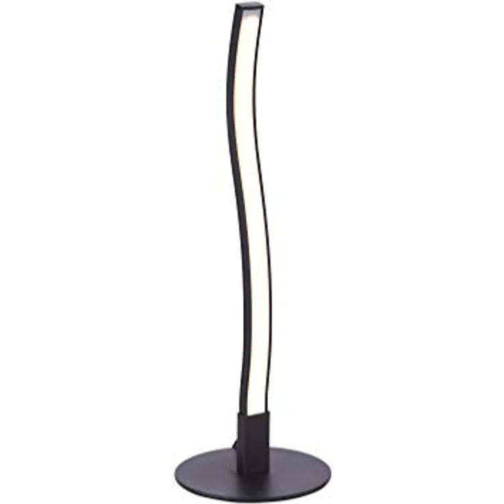 JUST LIGHT LED Tischleuchte WAVE, Schwarz, warmweißes Licht, Schnurschalter, 2,8 W, 170 Lumen, 3000 K, für Wohnzimmer, Esszimmer, Schlafzimmer, Flur – Bild 1