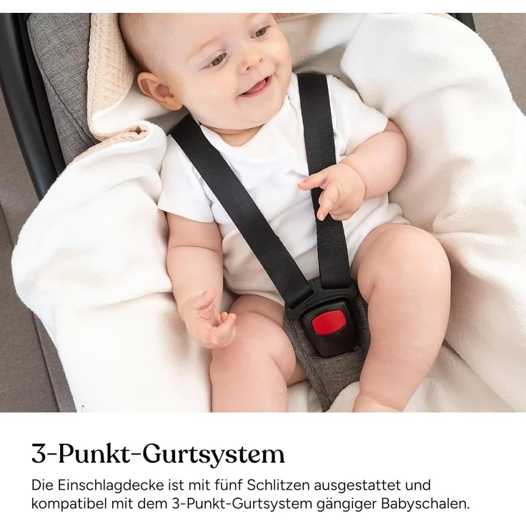 Einschlagdecke Babyschale, Babydecke für Kindersitz oder Kinderwagen, Ehrenkind, kuschelige Decke für Babys, Für das ganze Jahr – Bild 6