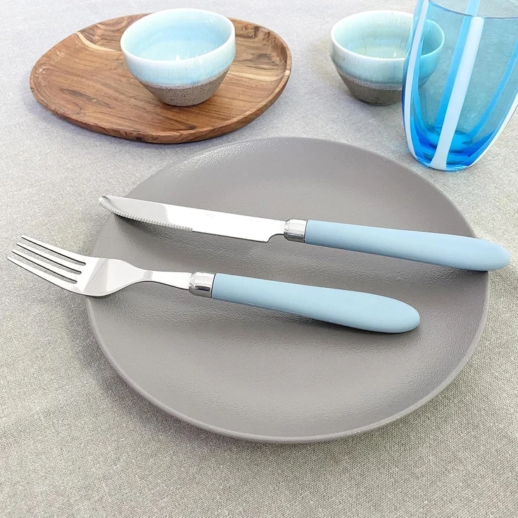 PINTINOX Besteck-Set Daisy 0 (24-tlg), 6 Personen, Edelstahl 18/0, Kunststoff, mit farbigem Kunststoffgriff – Bild 4
