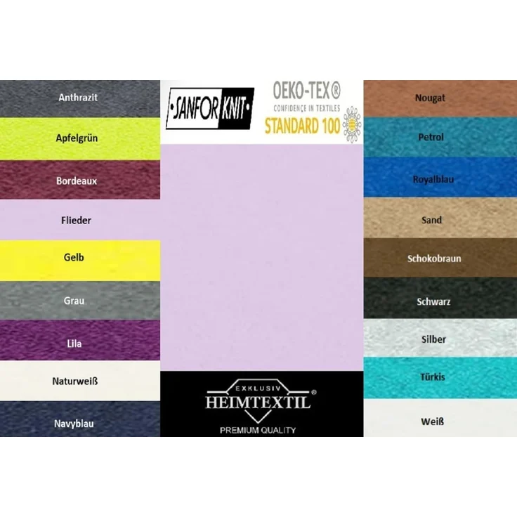 EXKLUSIV HEIMTEXTIL Frottee Spannbettlaken Rundumgummizug Marke 120 x 200 cm Flieder 80% Baumwolle 20% Polyester Öko - Tex Zertifiziert Bed-Sheet Bettlaken Spannbetttuch Topper Leinentuch – Bild 2