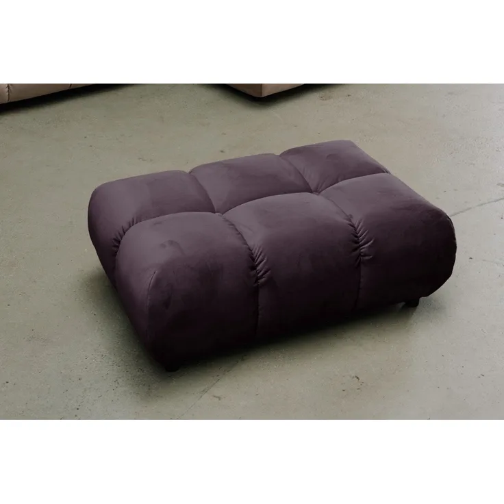 KAWOLA Polsterhocker VIVIEN Hockerbank Velvet purple 41 x 73 x 108 cm