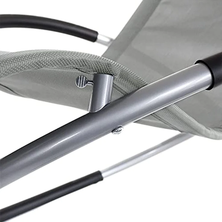 Kingpower Schaukelliege Gartenliege Klappbar, Relaxliege mit ergonimischem Design, max. 150 kg, Grau – Bild 4
