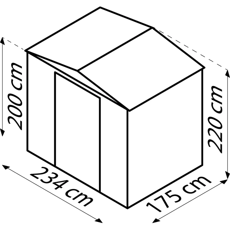 Globel Gerätehaus "Tower" 86 , anthrazit – Bild 3