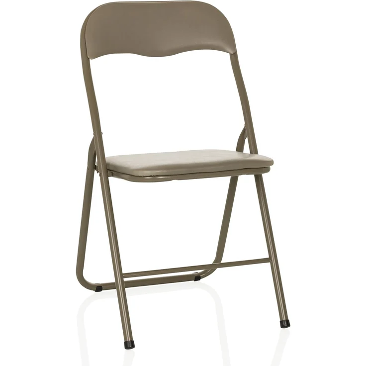 hjh OFFICE Klappstuhl Klappstuhl TUDELA BASIC Polyvinylchlorid (Pvc), gepolstert, Faltstuhl Besucherstuhl Konferenzstuhl, Metall-Gestell