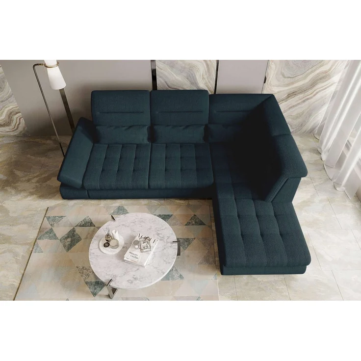 99rooms Ecksofa Toscana, Sofa L-Form, Eckcouch, Bettfunktion, Rundumbezug aus gepolstertem Velours VOGUE – Bild 2