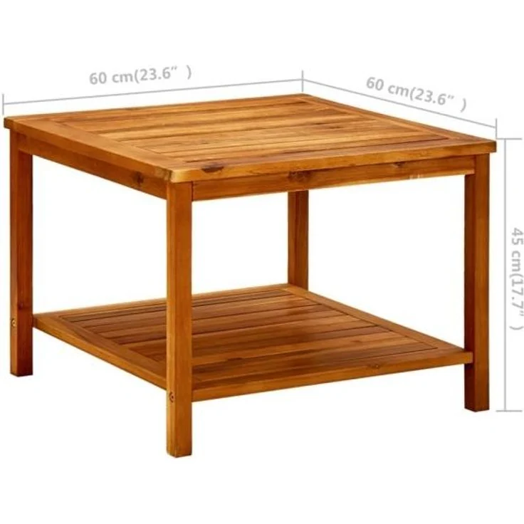 vidaXL Couchtisch 60x60x45 cm Massivholz Akazie 316403 – Bild 5