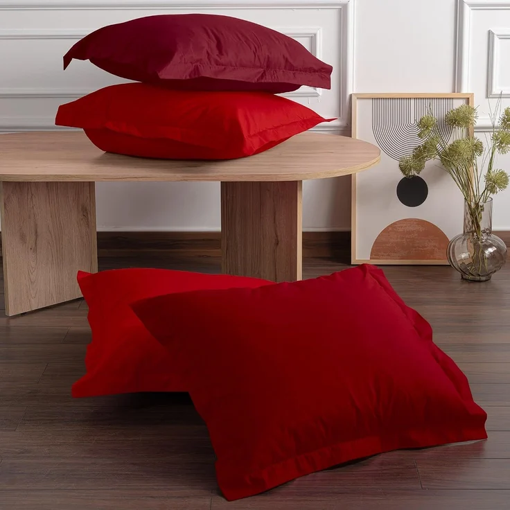 L'essentiel Maison 'Tonne Rosse - 90' Oxford-Kissenbezug-Set (2-teilig) (DE), Dunkelrot, 80+5 x 80 cm – Bild 2