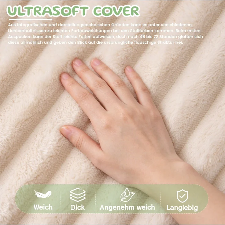Sitzsack 69cm×72cm×51cm aus Kord in Beige – weich, ergonomisch und pflegeleicht – Bild 10