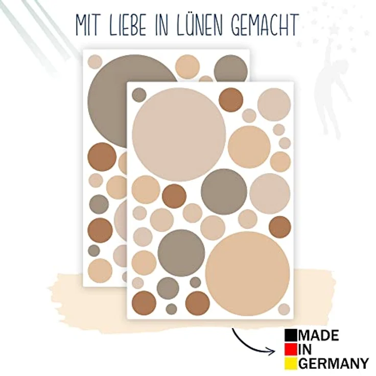 WANDKIND Wandsticker Kreis Set Aufkleber 60 Stück V336, wieder ablösbar – Bild 3