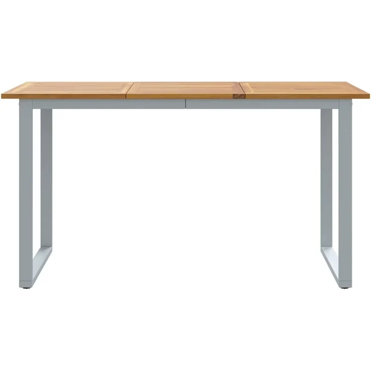 vidaXL Gartentisch Grau 140 x 80 x 75 cm Massivholz Akazie 4010594 – Bild 5