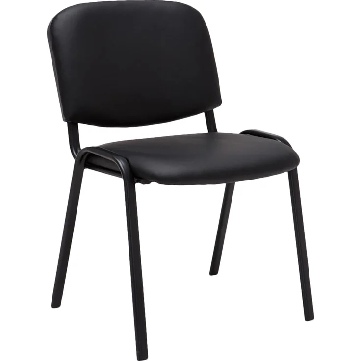 CLP Stuhl Ken Kunstleder stapelbar und mit modernem Design,schwarz – Bild 1