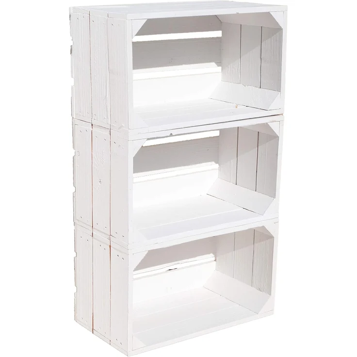 Kistenkolli Altes Land Allzweckkiste Regalkiste "Hilde" weiß ohne (Spar-Set, 1er Set) – Bild 6