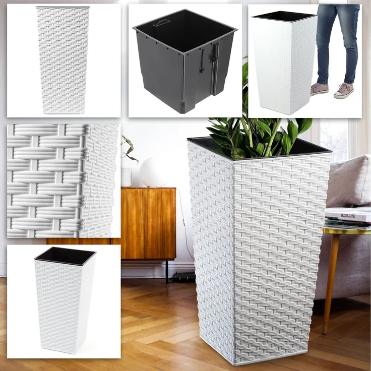KADAX Blumentopfeinsatz 39x75cm hoch weiß – Bild 3