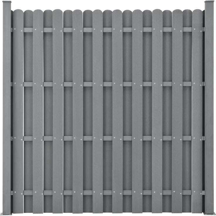 WPC Gartenzaun Langero 185x932 cm Grau neu. holz – Bild 4