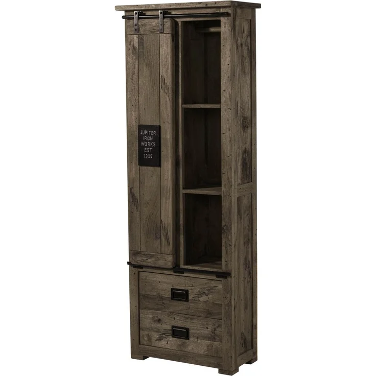 Schrank Mango 70x35x195 grau lackiert RAILWAY #284 – Bild 1