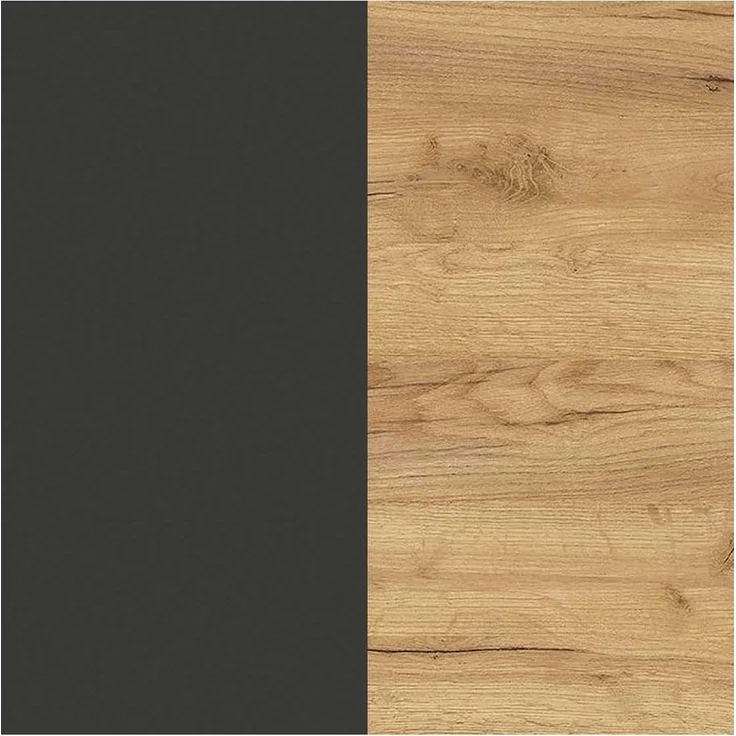 Aktenregal vito Podium, Holzwerkstoff, Schwarz, Holzfarben, 75 x 196 x 40 cm – Bild 3