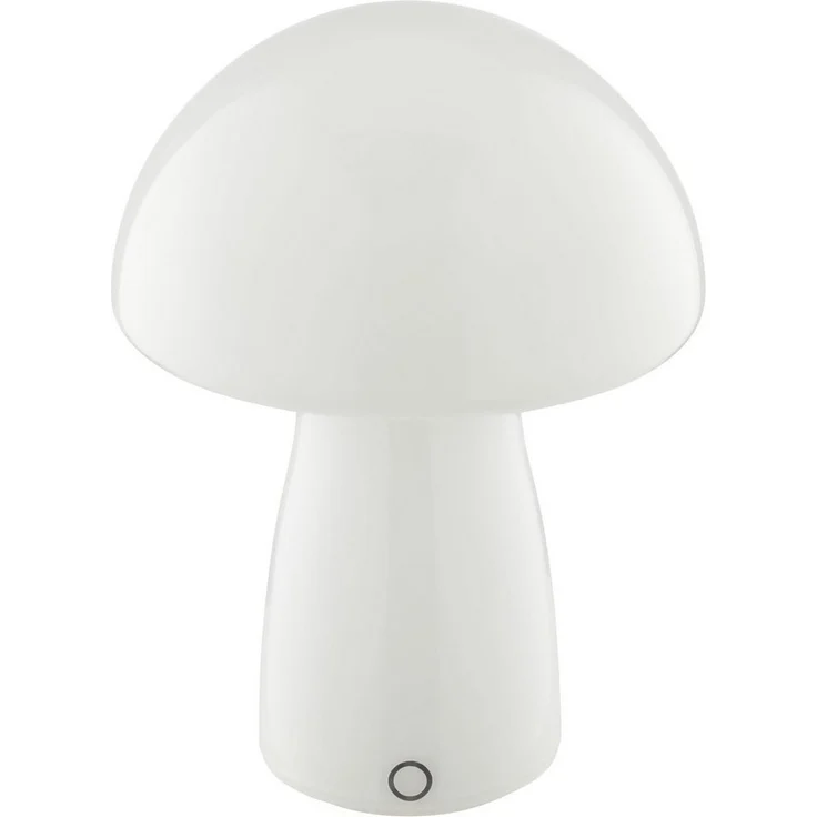 Brilliant LED Tischleuchte Erik, Dimmfunktion, LED fest integriert, Warmweiß, Pilzleuchte aus Glas mit Akku, 250 lm, 2700 K, H 22 cm, dimmbar – Bild 3