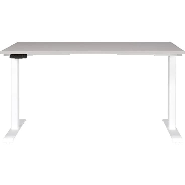 Germania Schreibtisch 7905-617, in Kaschmir/Weiß, EL. höhenverstellb, 140 x 120 x 80 cm (BxHxT) – Bild 4