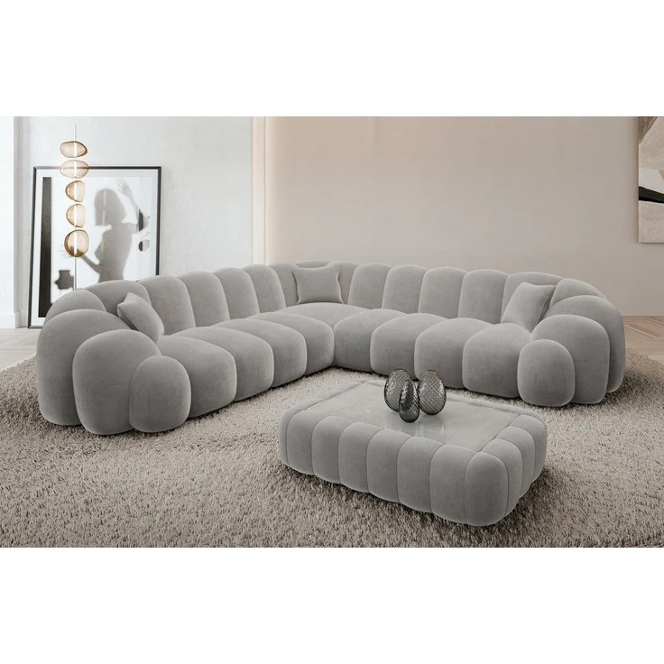 Sofa Dreams Ecksofa Rajada L Form Couch, 4-Sitzer, Design, Eckcouch, Stoffbezug – Bild 5