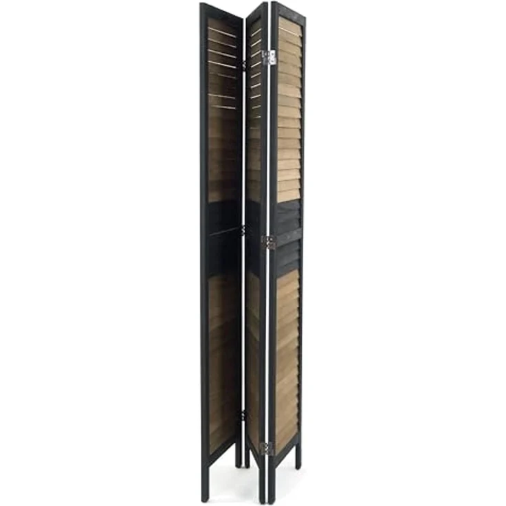 DESIGN DELIGHTS Paravent RAUMTEILER "CHALET", 3-teilig, 170x40 cm, Vintage Paravent – Bild 3