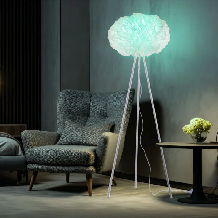 RGB LED Stehleuchte, Fernbedienung, Smart App, H 140 cm – Bild 3