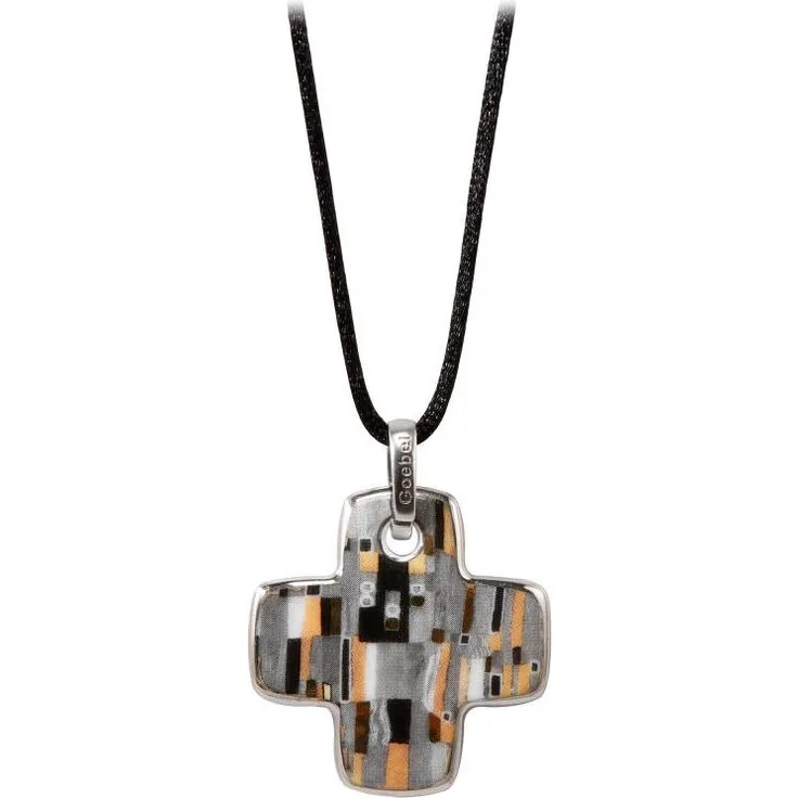 Goebel Halskette Der Kuss Gustav Klimt, Artis Orbis, Kette, Anhänger, Schmuck, Porzellan, Messing, 4 cm, 67045081