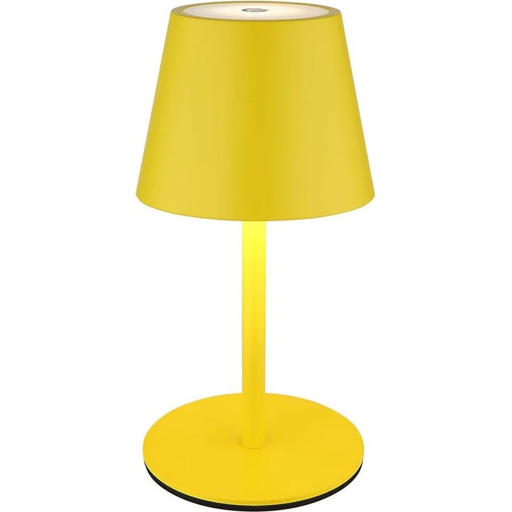LED Tischlampe, gelb, Akku, CCT, Touchdimmer, Flaschenaufsatz – Bild 8