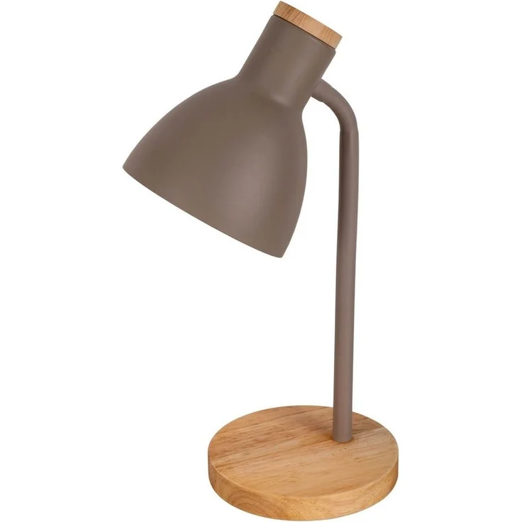 näve Schreibtischlampe Marie, ohne Leuchtmittel, Fuß und Schirm z.T. aus Holz, Schirm flexibel beweglich, E14 – Bild 2