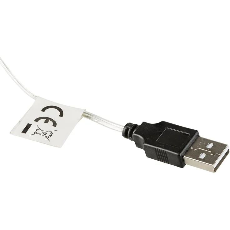 Idena 31483 - LED Micro Lichterkette mit 120 LEDs in Warmweiß, mit USB Stecker und Schalter, ca. 13,5 m lang, Deko für Innen, zum Basteln, als Party Deko, Weihnachtsdeko, zur Hochzeit – Bild 6
