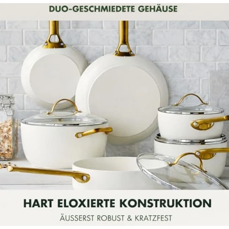 GreenPan Padova Reserve 6-tlg. Topf&Pfannenset Creme – Bild 5