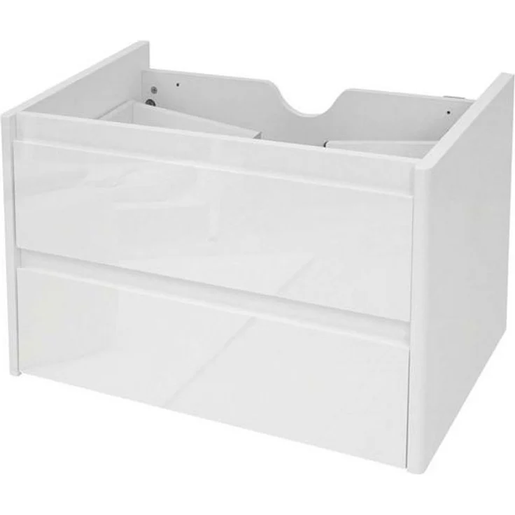 MCW Waschbeckenunterschrank MCW-B19-WU (1-St) Hochglanz-Optik, Soft-Close-System, 2 Schubladen, Zur Wandmontage – Bild 4